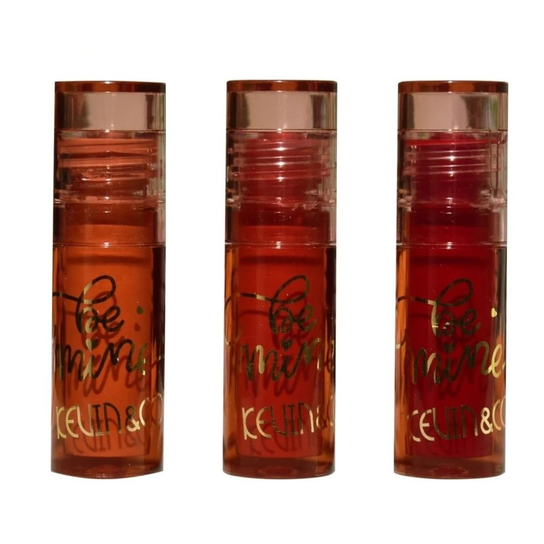 Set Rujuri de Buze Lucioase, KEVIN &amp; COCO, Be Mine 3 Culori, Lip-Gloss, 11 x 7.3 x 2.7cm, Roz-Rosu, Varianta B-5