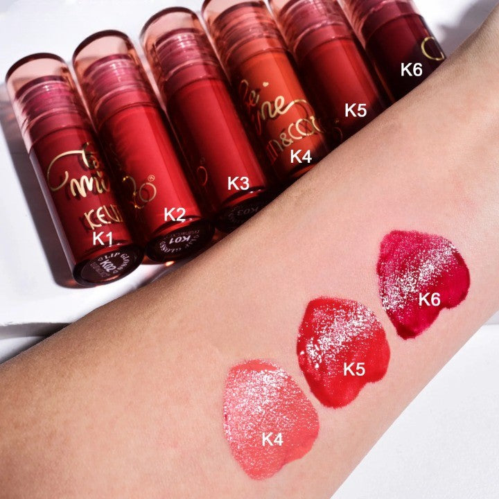 Set Rujuri de Buze Lucioase, KEVIN &amp; COCO, Be Mine 3 Culori, Lip-Gloss, 11 x 7.3 x 2.7cm, Roz-Rosu, Varianta B-1