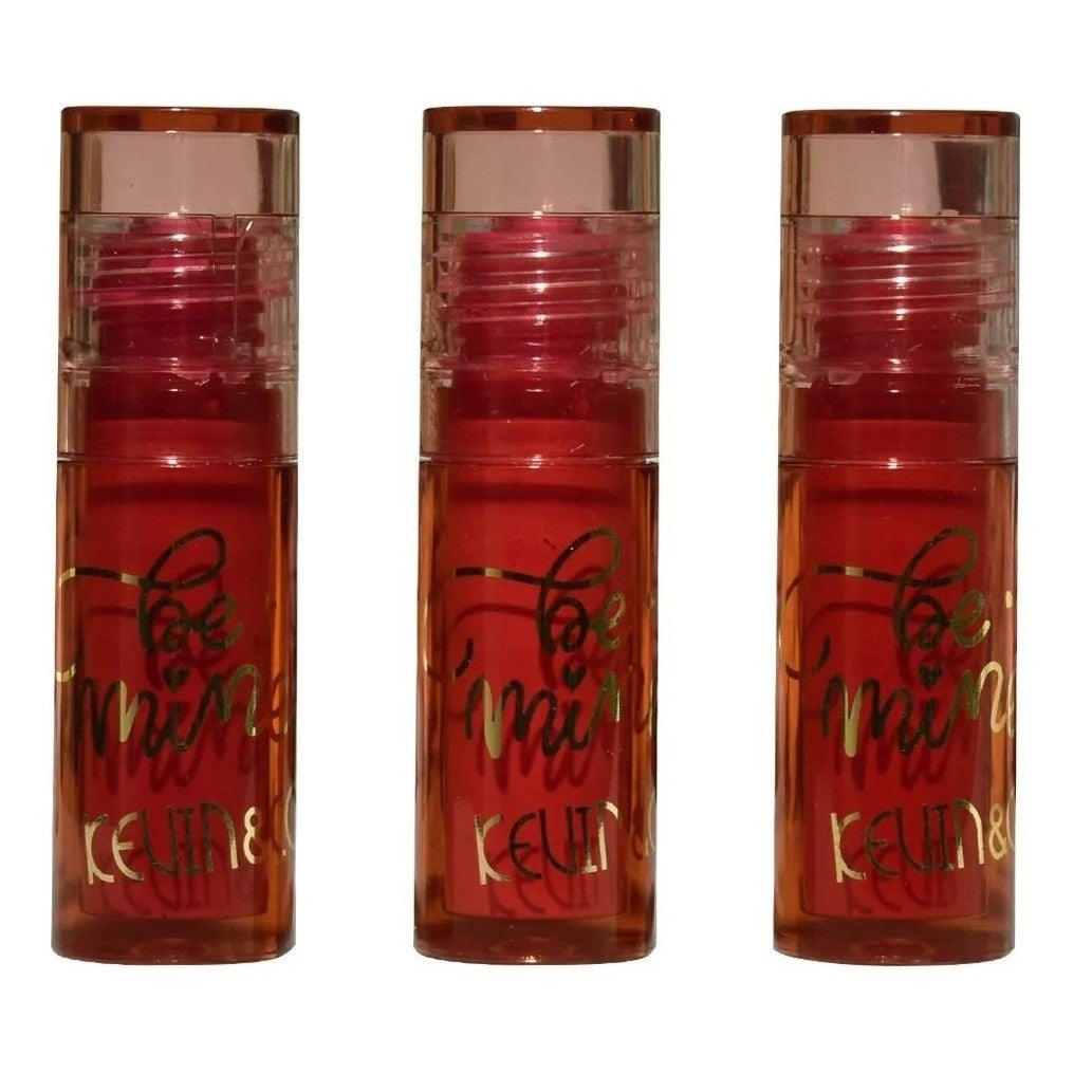 Set Rujuri de Buze Mate, KEVIN &amp; COCO, Be Mine 3 Culori, Lip-Gloss, 11 x 7.3 x 2.7cm, Roz, Varianta A-6