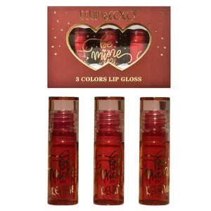 Set Rujuri de Buze Mate, KEVIN &amp; COCO, Be Mine 3 Culori, Lip-Gloss, 11 x 7.3 x 2.7cm, Roz, Varianta A-0