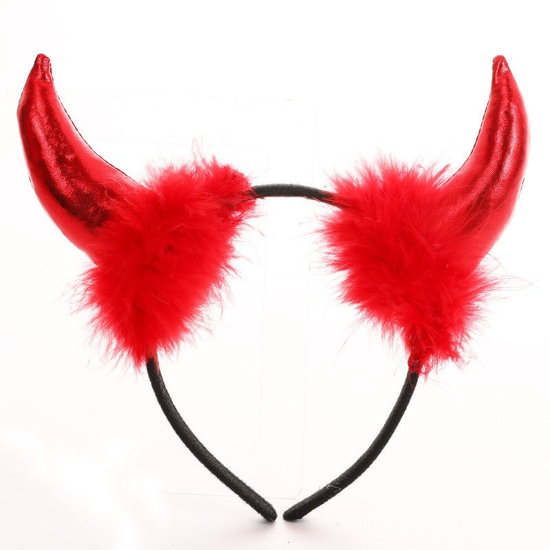 Coronita Deghizare, Devil, Rosu cu Puf Rosu, Universala-0