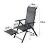 Sezlong de gradina, Flippy, Aluminiu/Textil, suport picioare, pliabil, 47 x 110 x 46 cm, negru-0