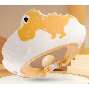 Protectie Baie Pentru Copii Impotriva Samponului, Fippy, Model Dinozaur, Dimensiune ajustabila, Durabil, Usor de curatat, De protectie la dus, baie, TPE+PP, Galben-0
