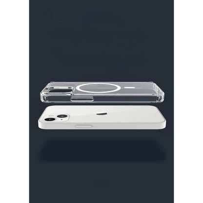 Husa protectie Flippy pentru iPhone 14 Pro Max Mag Safe, 2 in 1 incarcare si magnet, Acril, rezistent la socuri, Transparenta-4