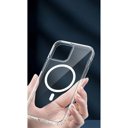 Husa protectie Flippy pentru iPhone 14 Pro Max Mag Safe, 2 in 1 incarcare si magnet, Acril, rezistent la socuri, Transparenta-5