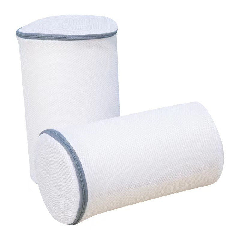 Sac Cilindric pentru Spalare Incaltaminte, Flippy, Dimensiuni Mari, pentru Masina de Spalat, 35x21x5 cm, Alb-0