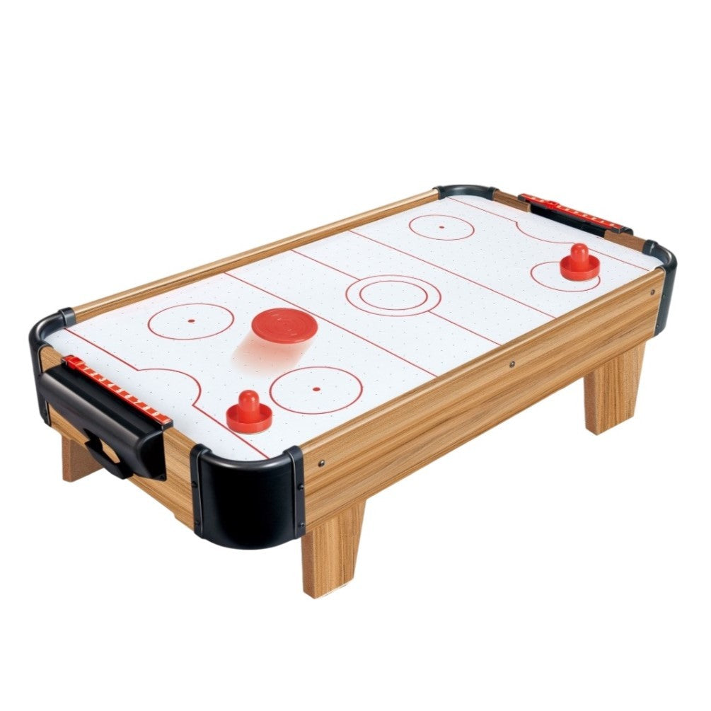 Masa Air Hockey Graffiti cu Picioare Scurte, Flippy, Lemn, 2 Pucuri, Tabela Scor, 2 Impingatoare, 76x38x21.5 cm, Maro-0