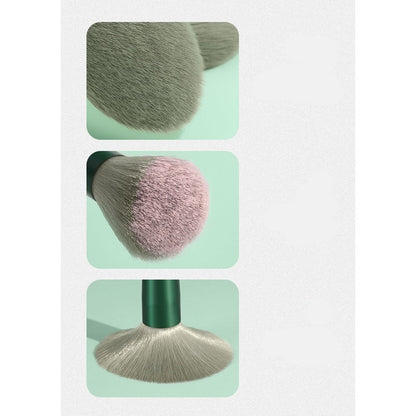 Set 13 pensule pentru machiaj, Flippy, super soft, makeup profesional/incepatori, verde-6