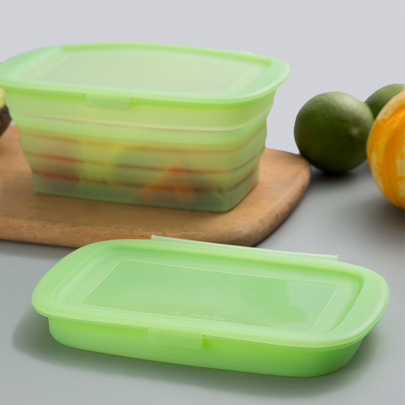 Caserola din silicon pliabila, Flippy, 1L, Verde-0