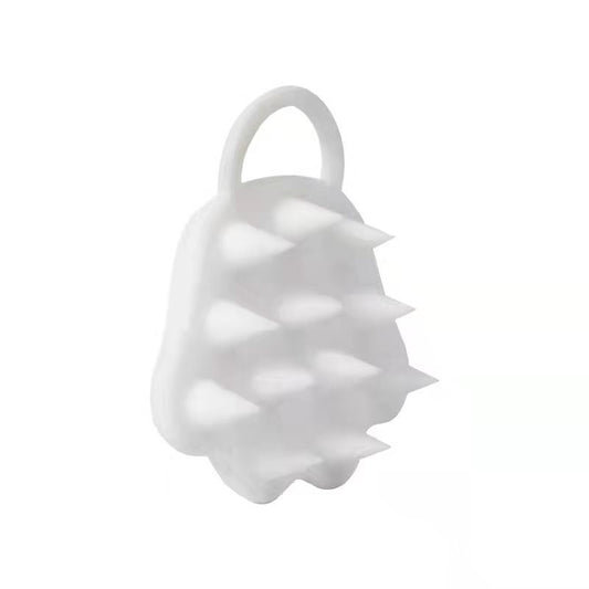 Perie pentru Masajul Scalpului, Perie pentru Sampon, Labuță de Pisică, Dimensiune 7x8 cm, Curatarea si Mentinerea Curata a Parului, Alb-1