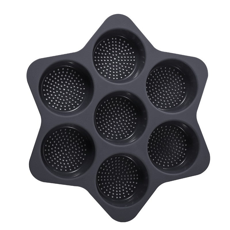 Forma din Silicon pentru Hamburgeri, Flippy, cu 7 Locuri, pentru Copt, Gri-0