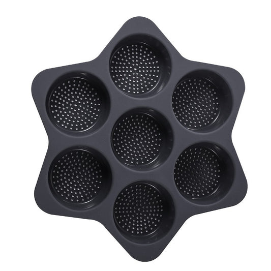 Forma din Silicon pentru Hamburgeri, Flippy, cu 7 Locuri, pentru Copt, Gri-0