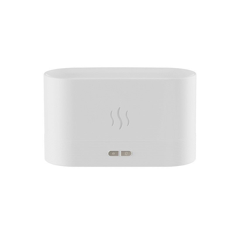 Difuzor de ulei esential cu flacara Flippy, aromaterapie, umidificator de aer, rezervor 180 ml, simulare efectelor de iluminare a flacarii, lumina veghe ajustabila, alb-0