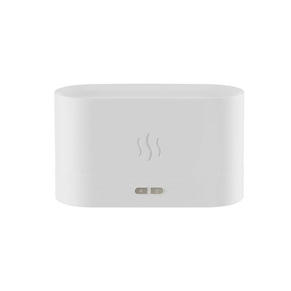 Difuzor de ulei esential cu flacara Flippy, aromaterapie, umidificator de aer, rezervor 180 ml, simulare efectelor de iluminare a flacarii, lumina veghe ajustabila, alb-0
