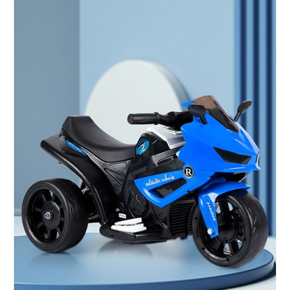 Motocicletă Electrică cu 3 Roti, Flippy, Acumulator Încarcare, Anti-Rasturnare, Lumini, Sunete, Off-Road, Baterie 6V 4.5Ah, 66x34x43cm, Albastru-1