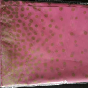 Fata de masa dreptunghiulara, Flippy, Impermeabila, Anti-pete, Pentru petreceri, nunti, botezuri, decoratiuni, 274x137cm, Roz/ Gold-0