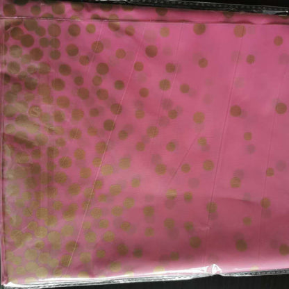 Fata de masa dreptunghiulara, Flippy, Impermeabila, Anti-pete, Pentru petreceri, nunti, botezuri, decoratiuni, 274x137cm, Roz/ Gold-0