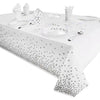 Small polka dot disposable tablecloth + printed silver polka dot-0