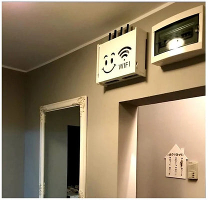 Raft suport router wireless, fire de mascare și echipamente Wifi, model Smiley Face