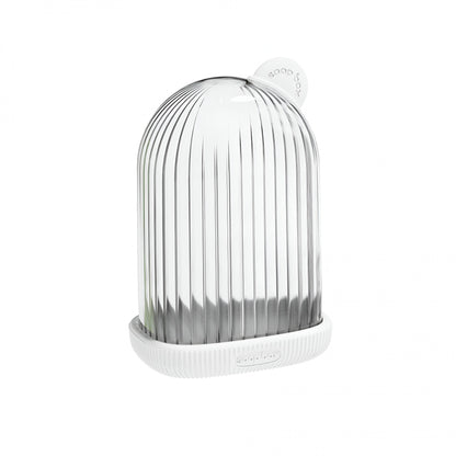 Sapuniera de Calatorie, Flippy, Suport pentru Sapun cu Scurgere a Apei, Recipient cu Capac Depozitare, Savoniera pentru Baie, 12.6x6.1x8.4cm, Alb-9