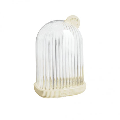 Sapuniera de Calatorie, Flippy, Suport pentru Sapun cu Scurgere a Apei, Recipient cu Capac Depozitare, Savoniera pentru Baie, 12.6x6.1x8.4cm, Crem-3