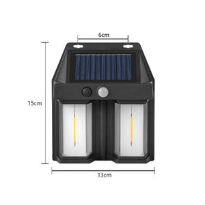 Lampa Solara LED Decorativa de Perete, Flippy, pentru exterior, suspendata, 15x13x6 cm, Neagra-0