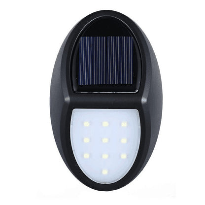 Aplica solara LED pentru perete Flippy, in forma ovala, 10 LED-uri, lumina puternica, IP65, 12 x 7.5 cm, 1.2 V, 300 mAh, autonomie 8-10 ore, alb rece-0