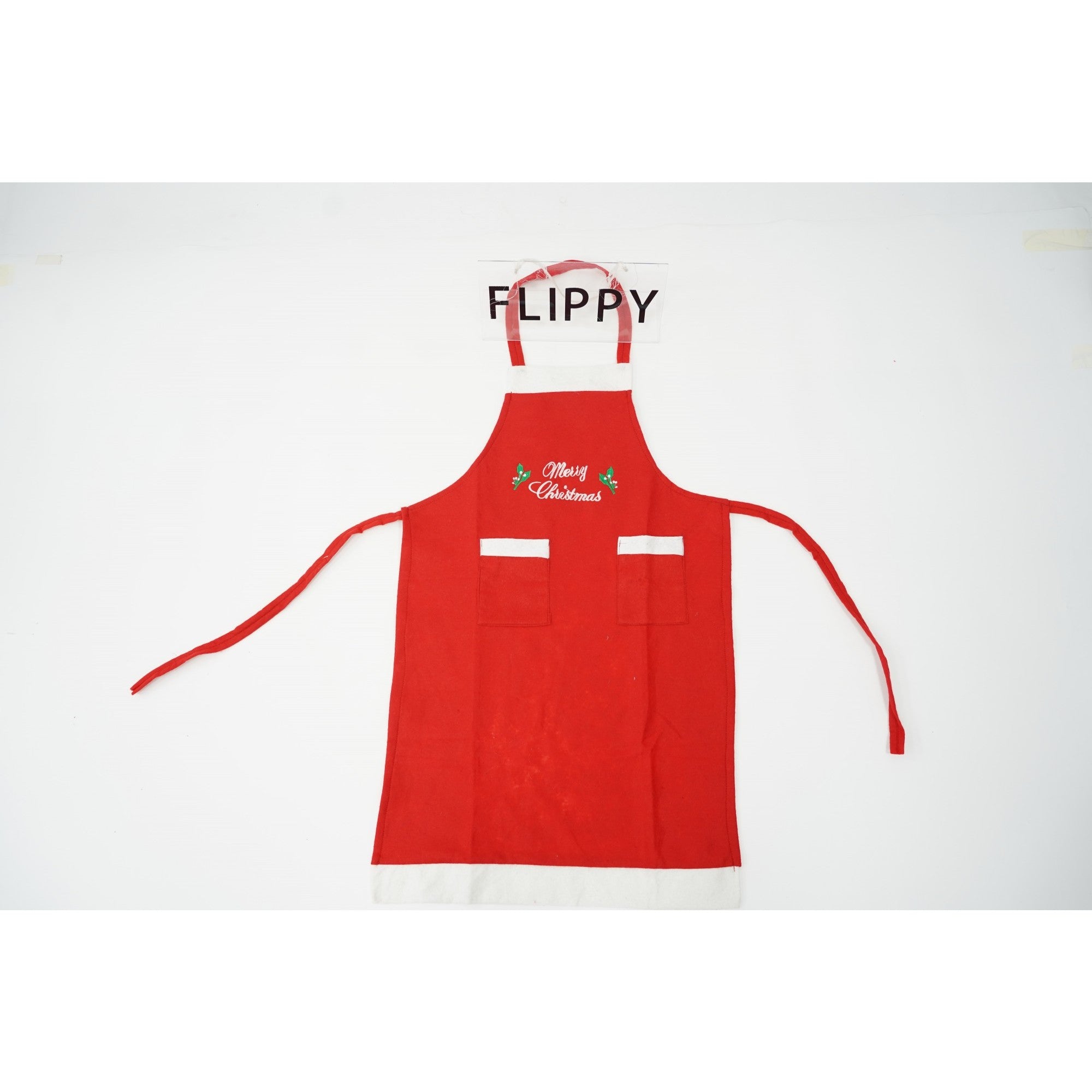 Sort Craciun, Flippy,cu inscriptie Marry Christmas, rosu, pentru adulti, poliester-1