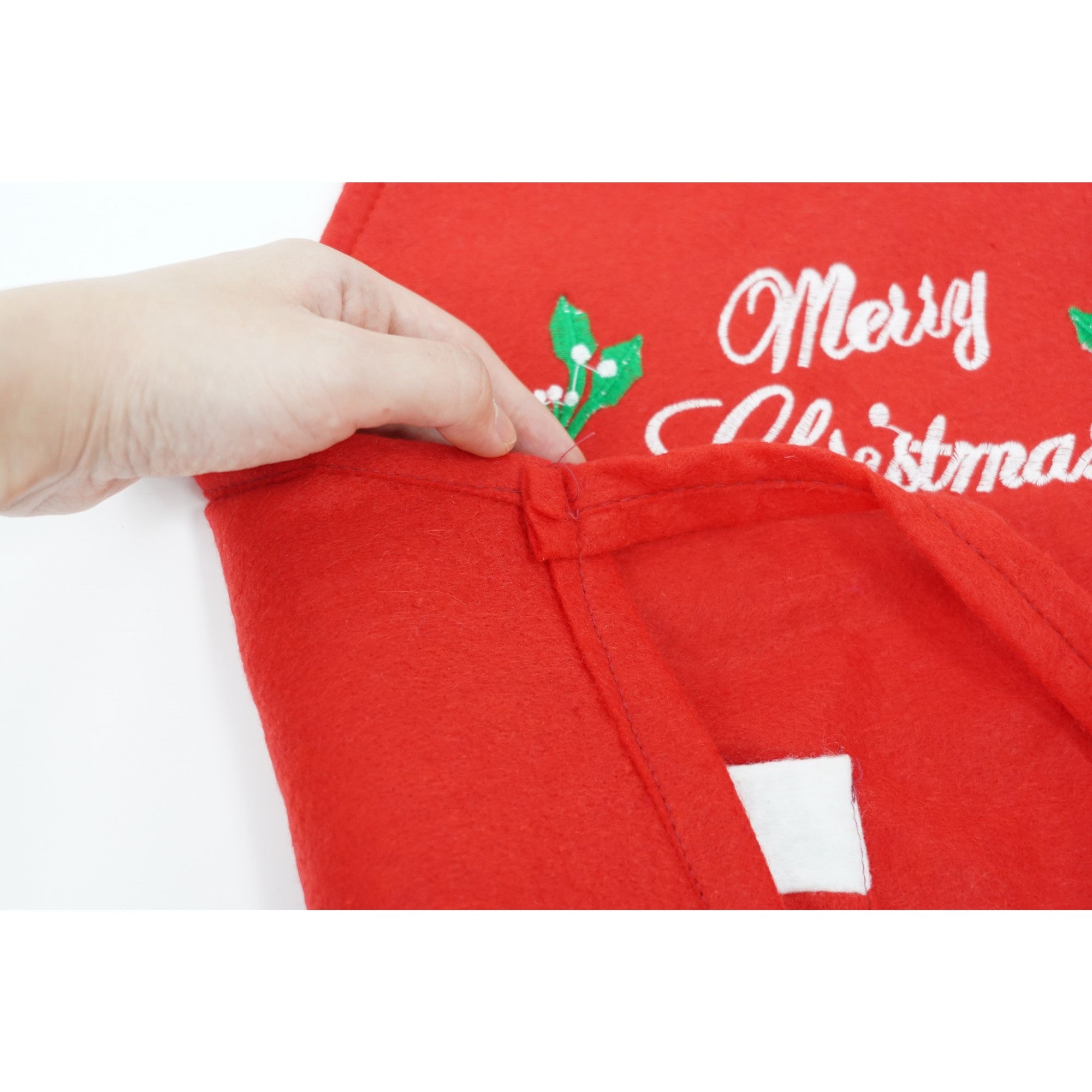 Sort Craciun, Flippy,cu inscriptie Marry Christmas, rosu, pentru adulti, poliester-3