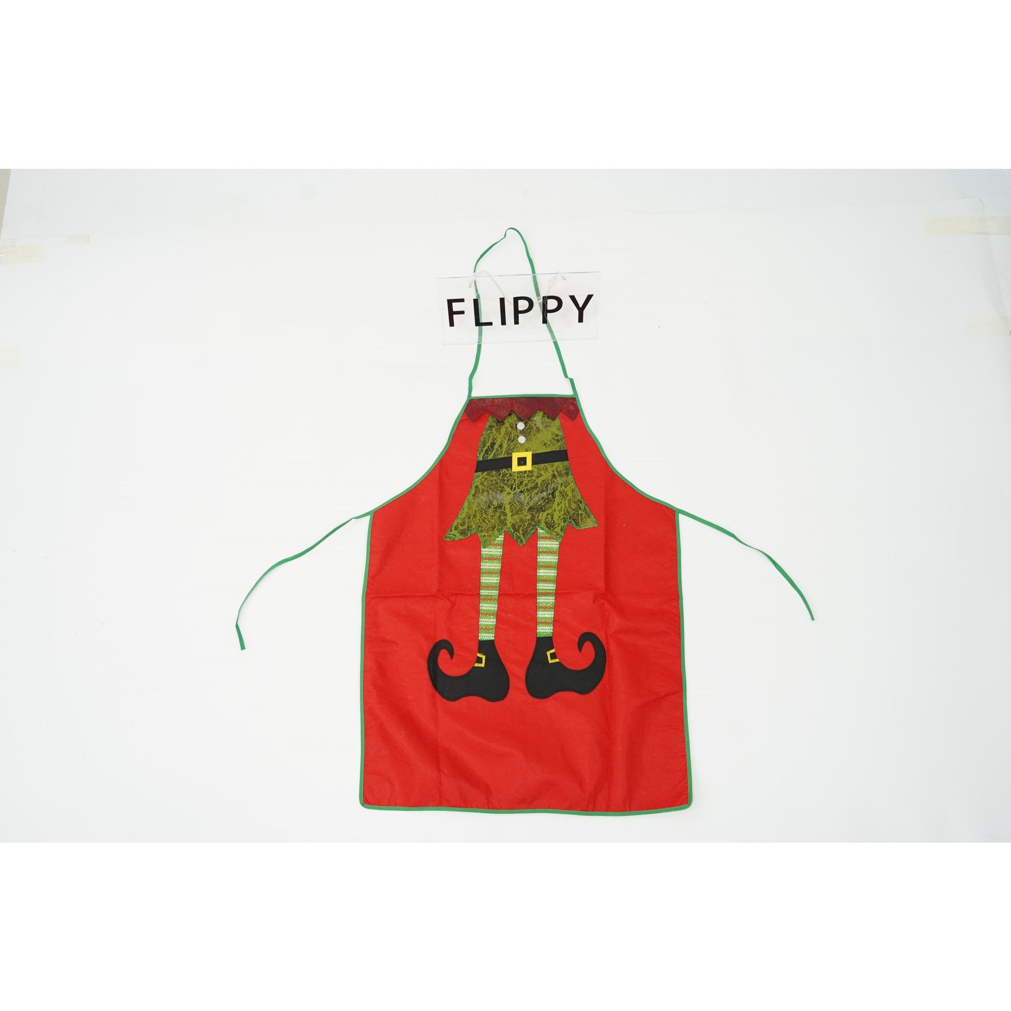 Sort Craciun, Flippy, cu model de elf, rosu, pentru adulti, poliester-1