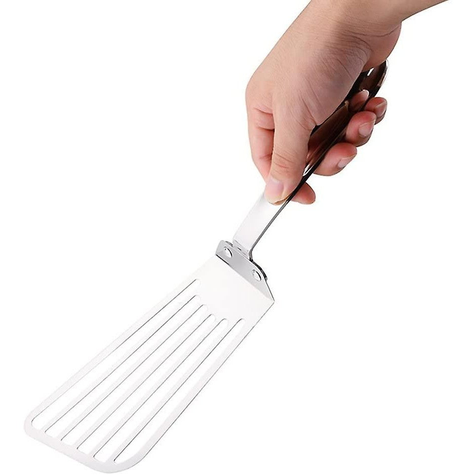 Spatula flexibila Flippy, Fish Turner, din otel, durabila, cu margini subtiri pentru taiere, pentru carne, oua, peste, multifunctionala, argintiu-3