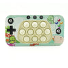 Jucarie interactiva tip consola pentru copii Flippy, speed push whack-a-mole, joc de viteza pop it, material ABS/silicon, cu nivele, sunete si lumini, 15.5 x 7.6 x 5.3 cm, model dinozaur, verde-0