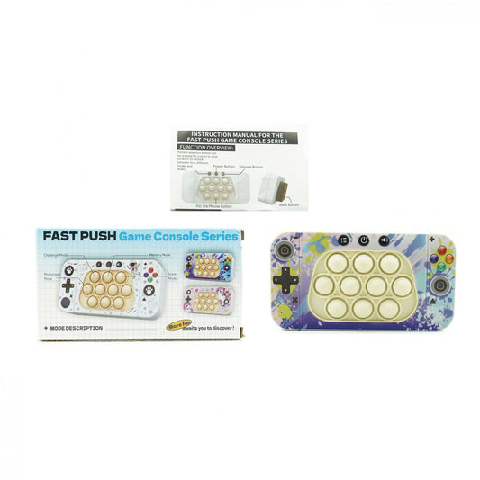 Jucarie interactiva tip consola pentru copii Flippy, speed push whack-a-mole, joc de viteza pop it, material ABS/silicon, cu nivele, sunete si lumini, 15.5 x 7.6 x 5.3 cm, model culori, multicolor-1