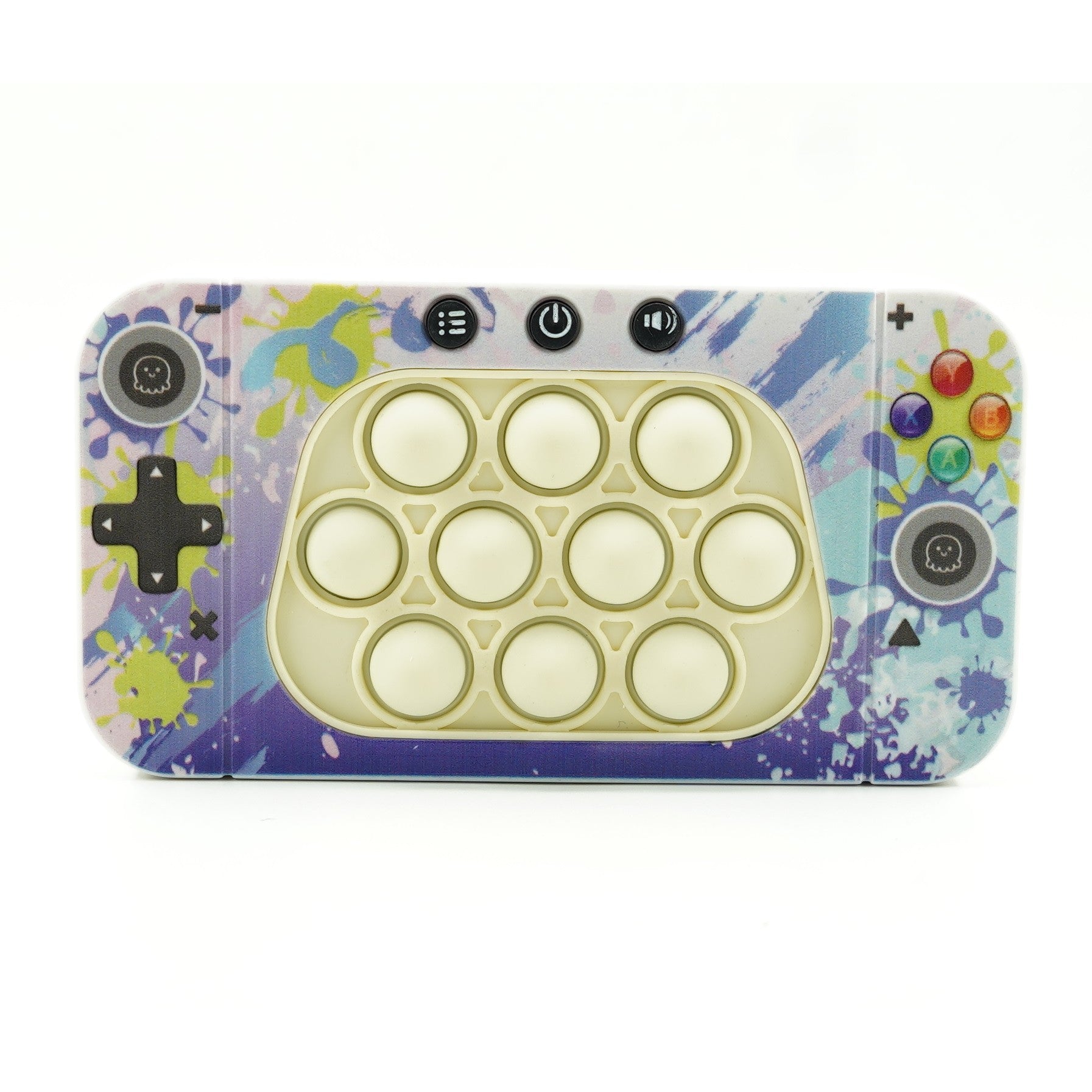 Jucarie interactiva tip consola pentru copii Flippy, speed push whack-a-mole, joc de viteza pop it, material ABS/silicon, cu nivele, sunete si lumini, 15.5 x 7.6 x 5.3 cm, model culori, multicolor-0