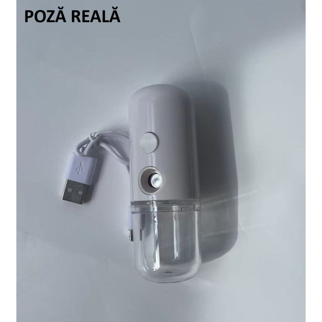 Spray de Hidratare Facială cu Tehnologie Nano, Flippy, Hidratare, Igienizare, Abur Rece, Încărcare USB, Capacitate 30 mL, 10cm, Alb-13