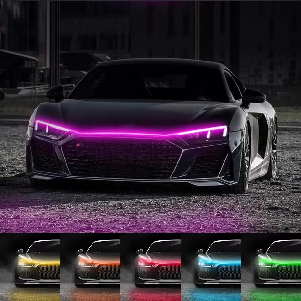 Banda LED iluminare capota, tensiune 12V, lungime 180cm, lumina Multicolora, RGB-0