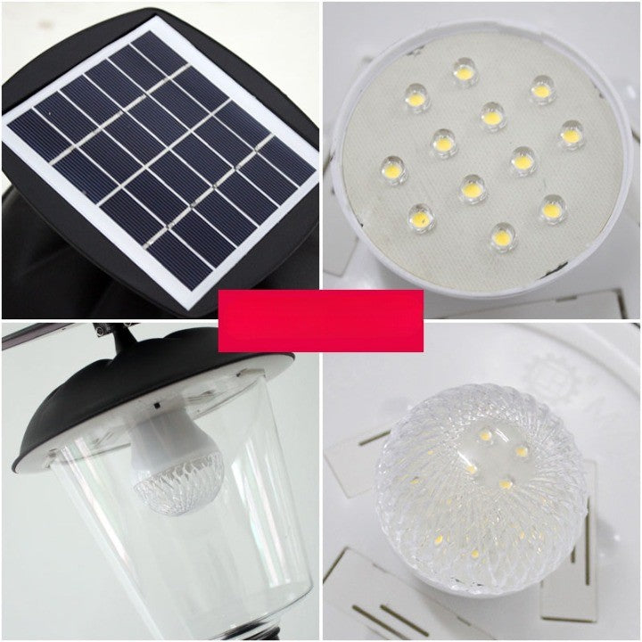 Lampa solara de tip stalp pentru gradina, Flippy, Alb Cald-5