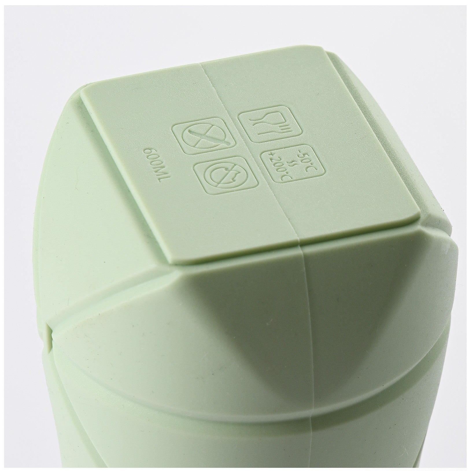 Sticla de apa pliabila Flippy, din silicon,reutilizabila, rezistenta la temepreturi ridiate, usor de depozitat si carat, 22 x 7.8 cm, 600 ml, verde-2