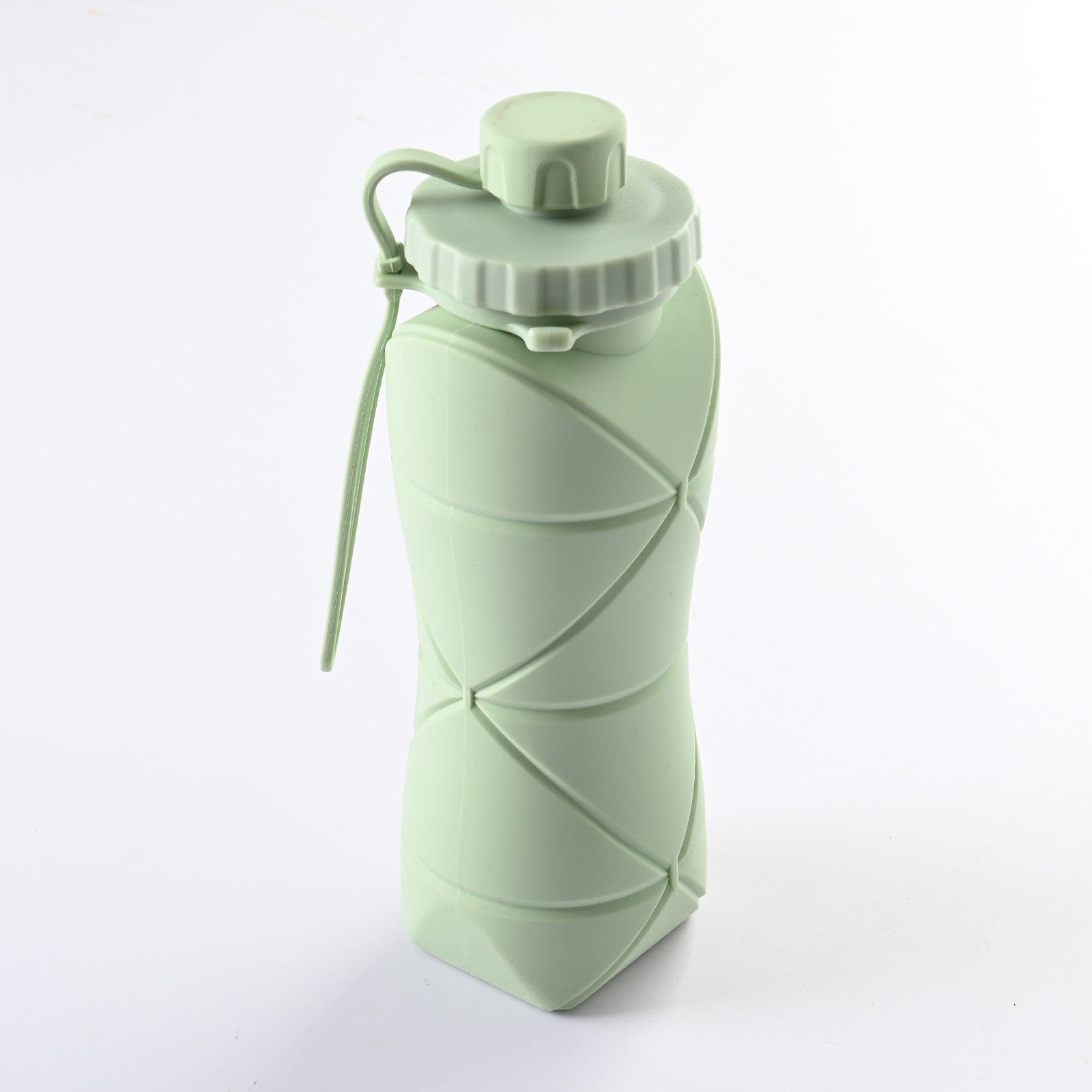 Sticla de apa pliabila Flippy, din silicon,reutilizabila, rezistenta la temepreturi ridiate, usor de depozitat si carat, 22 x 7.8 cm, 600 ml, verde-6