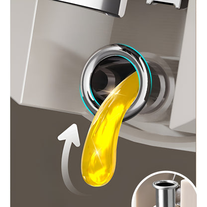 Dispenser pentru Ulei, Flippy, Deschidere si Inchidere Automata a Rezervorul, cu Inductie Gravitationala, 550 ml, 12x7.6x20.5 cm, Alb-2