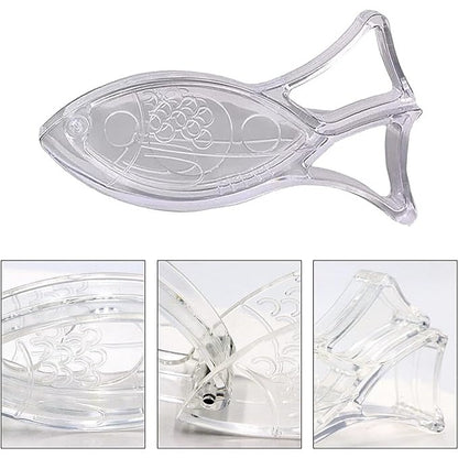 Storcator de Citrice Manual, Flippy, Rezistente, Usor de Folosit si Depozitat, Durabil, Calitativ, 12x5.2 cm, Model Peste, Transparent-4