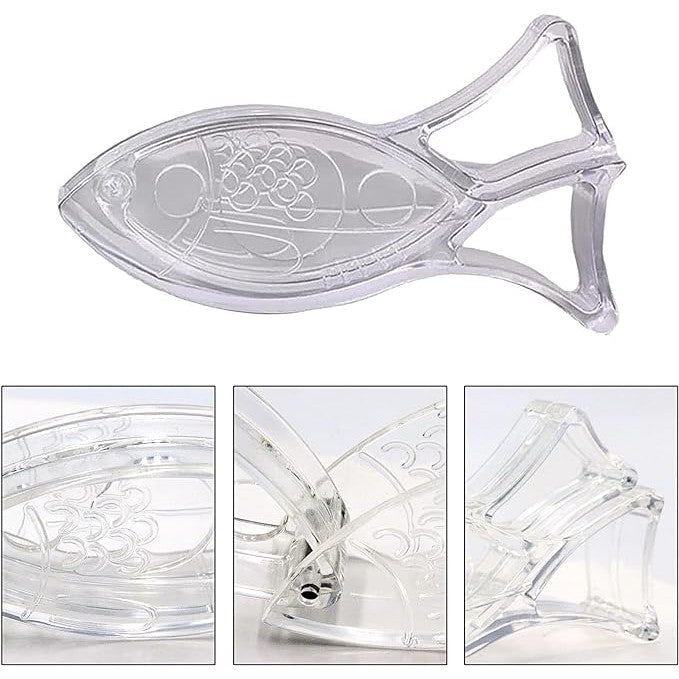 Storcator de Citrice Manual, Flippy, Rezistente, Usor de Folosit si Depozitat, Durabil, Calitativ, 12x5.2 cm, Model Peste, Transparent-4
