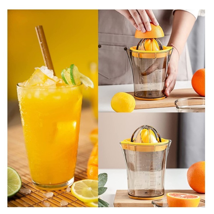 Storcator manual citricie Flippy, cu recipient de 600 ml, 15x8.5x13.5 cm, material ABS, Transparent-0