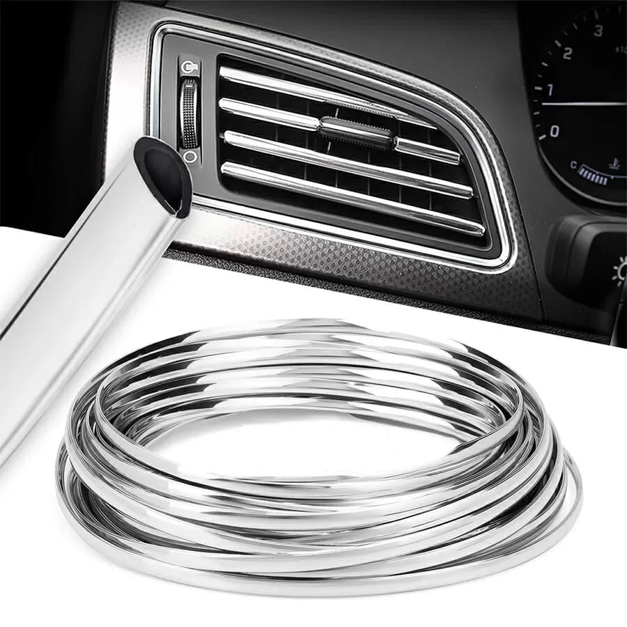 Rola Ornament Auto de tip "U" pentru muchii sau grila ventilatie, 15m liniari, culoare Crom SILVER-0