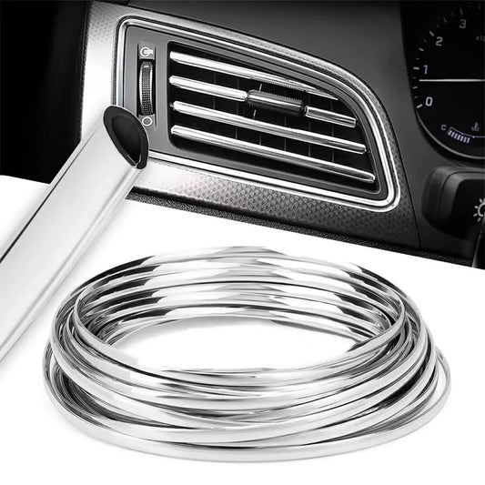 Rola Ornament Auto de tip "U" pentru muchii sau grila ventilatie, 15m liniari, culoare Crom SILVER-0