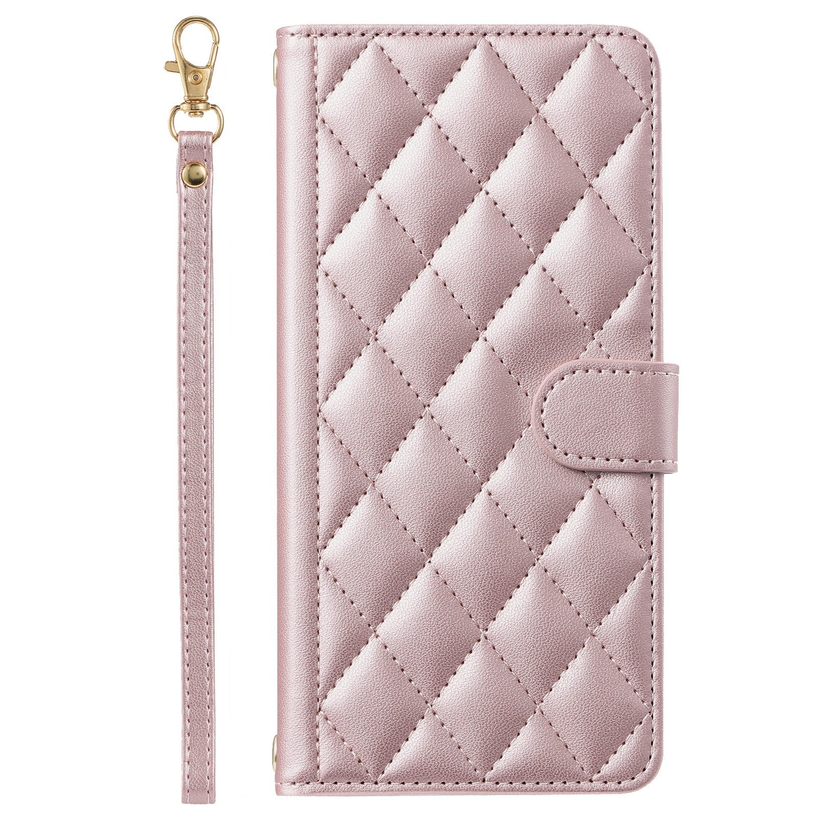 Husa de Protectie Tip Carte, Flippy, pentru Apple iPhone 15 Pro, Model cu Suport si Capsa, Antisoc, Rezistenta la Impact, Protectie Camera, Roz-0