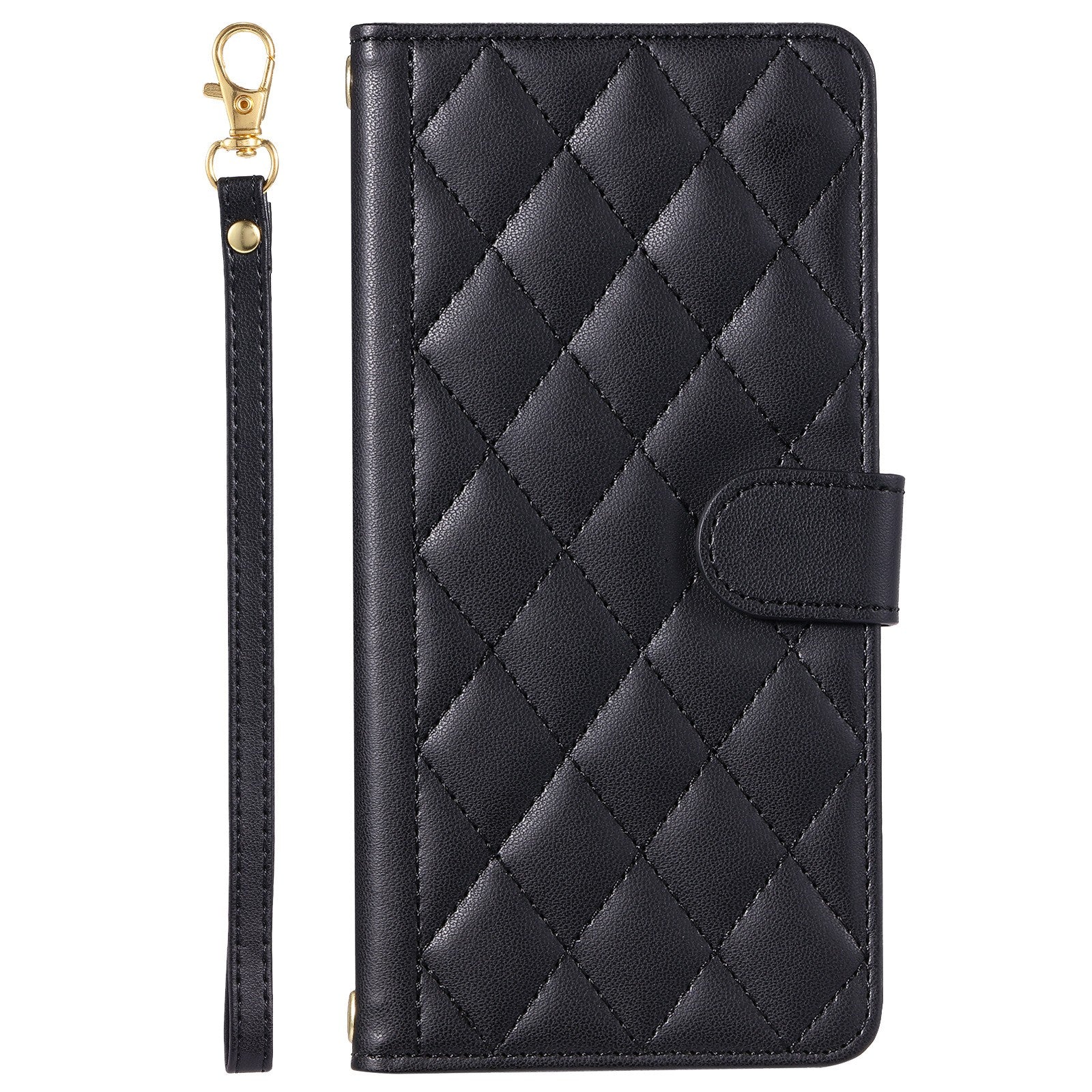 Husa de Protectie Tip Carte, Flippy, pentru Apple iPhone 15 Plus, Model cu Suport si Capsa, Antisoc, Rezistenta la Impact, Protectie Camera, Neagra-0