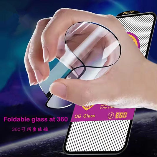 Folie Sticla Securizata, Flippy, compatibila cu Apple iPhone 15 Pro, Sticla ESD, Super HD Glass, Anti-static, Margini Negre, 360 OG, Transparent-0