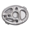 Bar gonflabil/Suport de pahare plutitor, Flippy, cu 8 compartimente, pompa inclusa, PVC, Gri, 25x18,5x4 cm-0