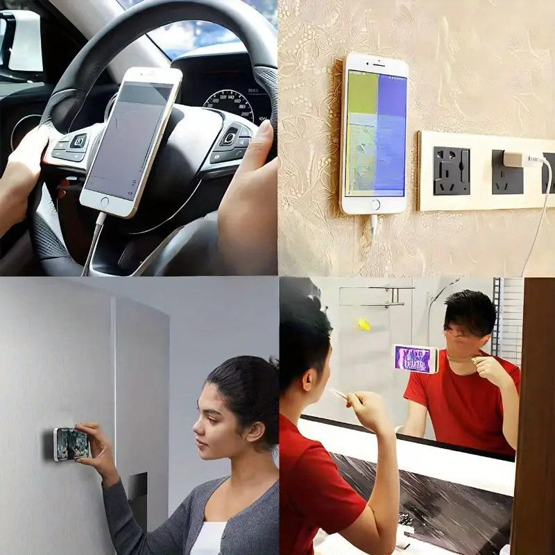 Suport Adeziv Universal, Flippy, pentru Telefon/Tableta, cu 24 Ventuze, potrivit pentru Tik-Tok/Selfie/Vizionare Video, din Silicon, 8 x 5.5 x 1 cm, Verde-1